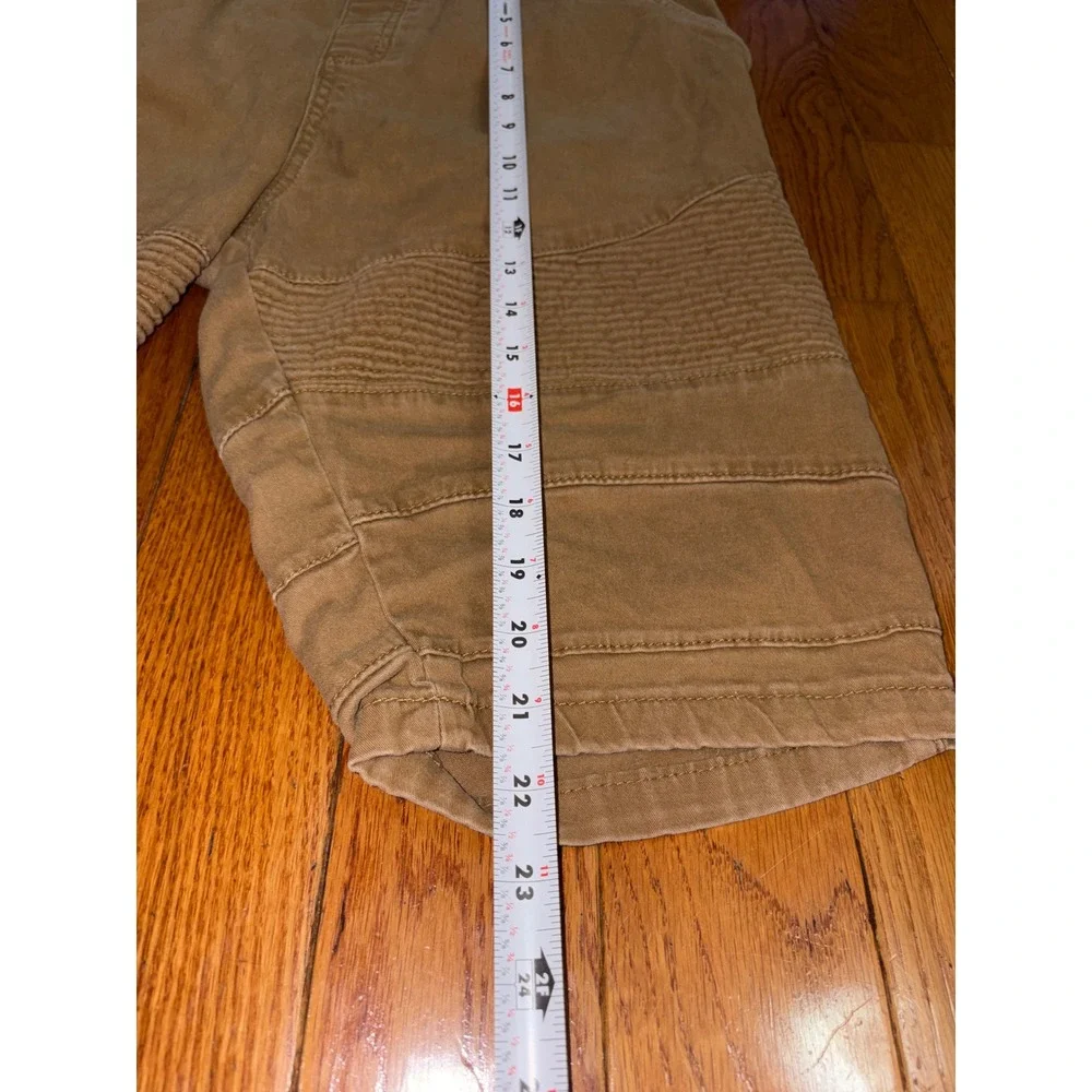 Carbon Freedom Flex Mens XL Moto Shorts Khaki  Ribbed Biker Streetwear Relaxed‎